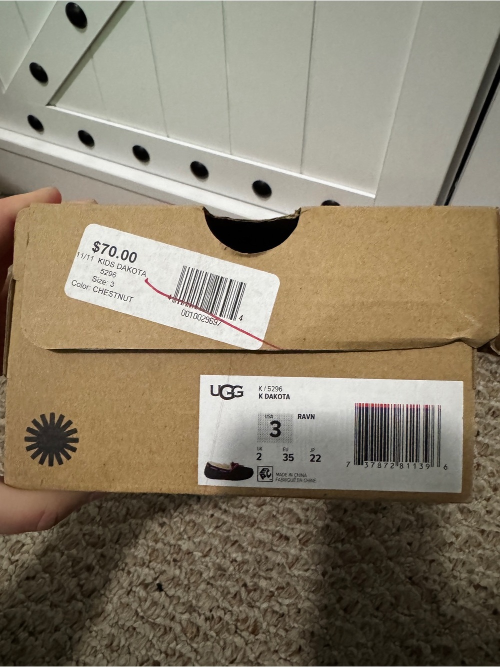 UGG Kids K Dakota Ravn Slip-On Shoes - Brown